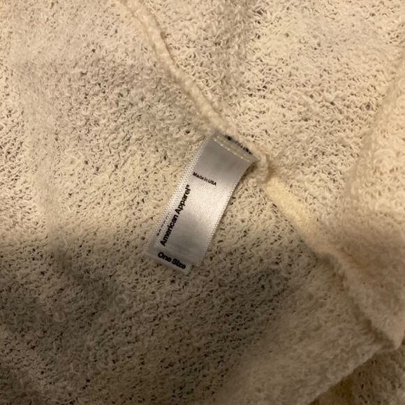 American Apparel Modal Shawl Cardigan O/S Cream - Picture 3 of 4